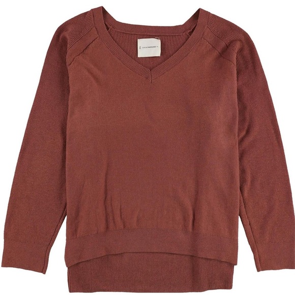 LUCKY BRAND SOFT V NECK PULLOVER SWEATER - Picture 2 of 4